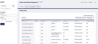 PBS Distribution — Product Information Management (PIM) — action